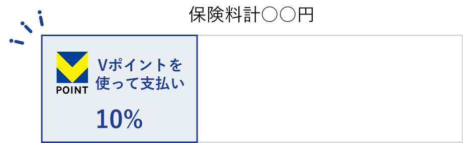 保険料の最大10%までVポイントを使ってお支払い可能