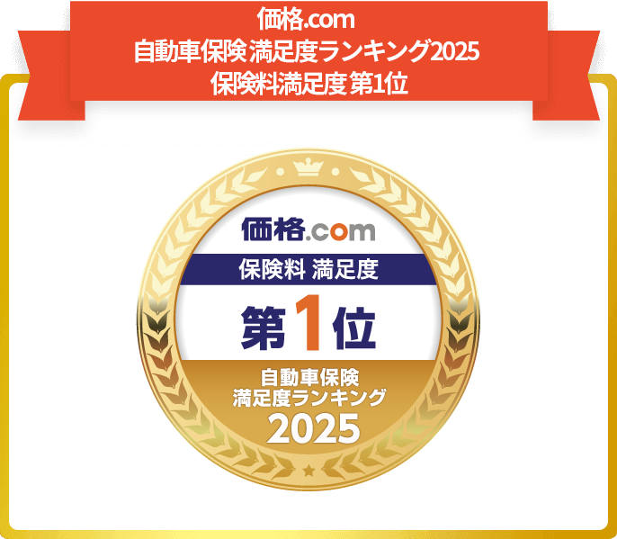 SBI損保は保険料満足度No.1に選ばれています